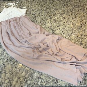 Love Culture White and Pink Backless Dress